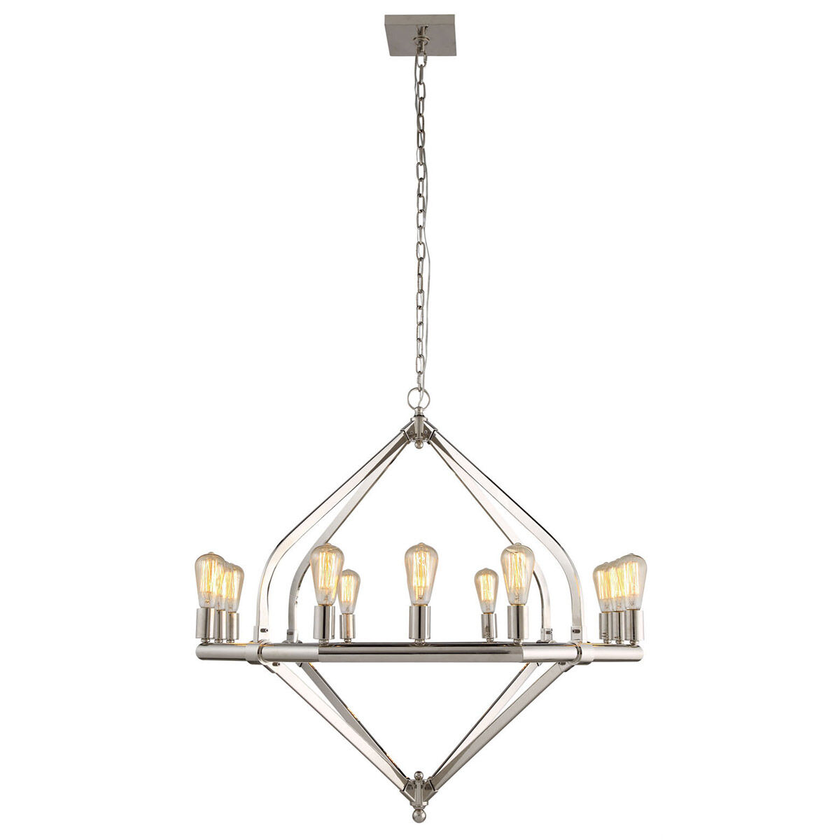 Illumina 12 Light 39 inch Polished Nickel Pendant Ceiling Light, Urban Classic