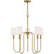 Traditional 5 Light 27.25 inch Natural Brass Chandelier Ceiling Light
