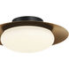 Zinola LED 15 inch Sand Coal and Halcyon Gold Flush Mount Ceiling Light