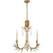 Palm d'Or 3 Light 24 inch Gold Chandelier Ceiling Light