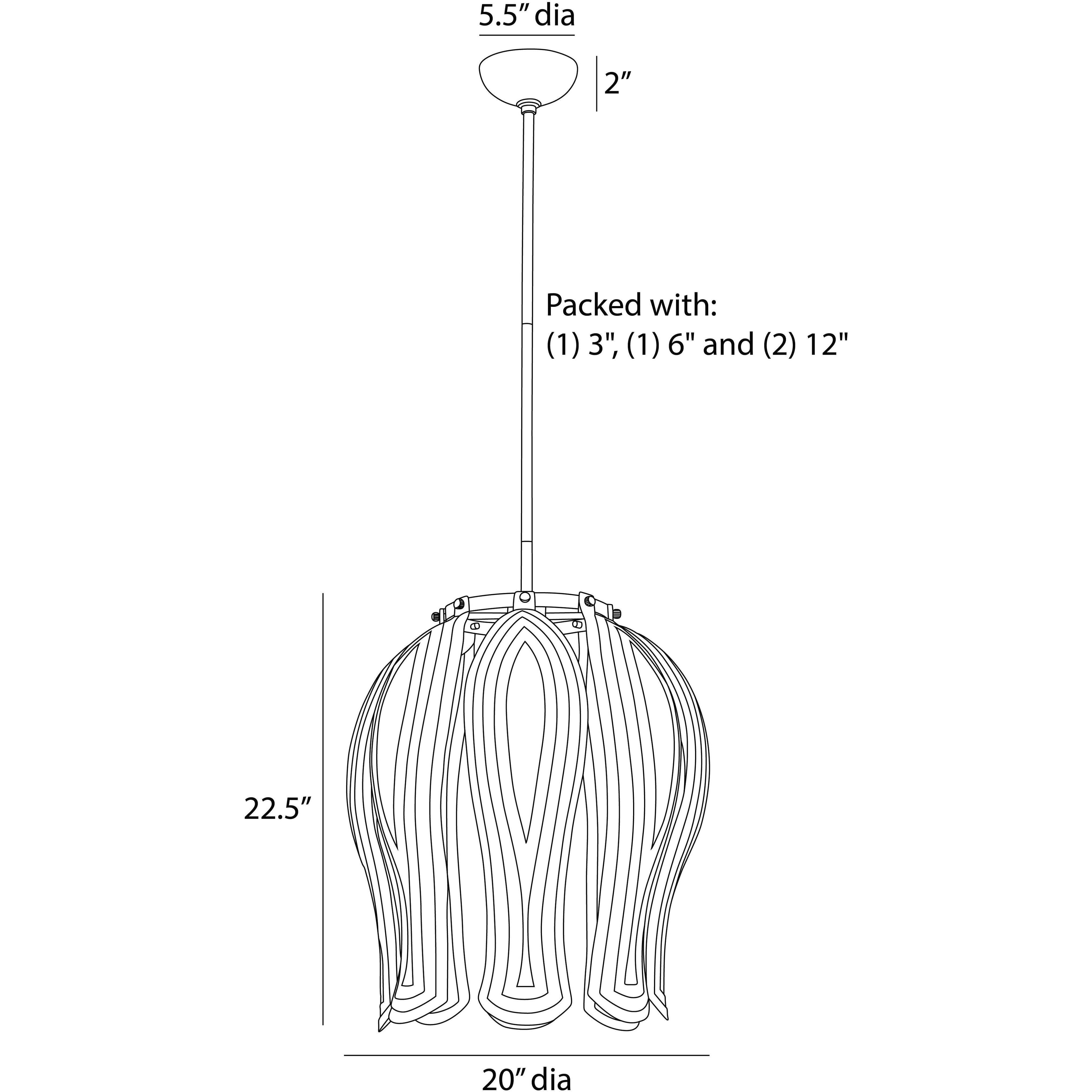 Judith 1 Light 20 inch Vintage Brass Pendant Ceiling Light