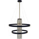 Iris 5 Light 25 inch Matte Black Chandelier Ceiling Light