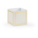 Claire Bell 6 inch Cream/Metallic Gold Decorative Tissue Box