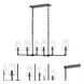 Fitzroy 6 Light 36 inch Matte Black Linear Chandelier Ceiling Light