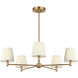 Vilera LED 33.25 inch Satin Brass Chandelier Ceiling Light
