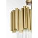 Willow 4 Light 16 inch Satin Gold Flush Mount Ceiling Light