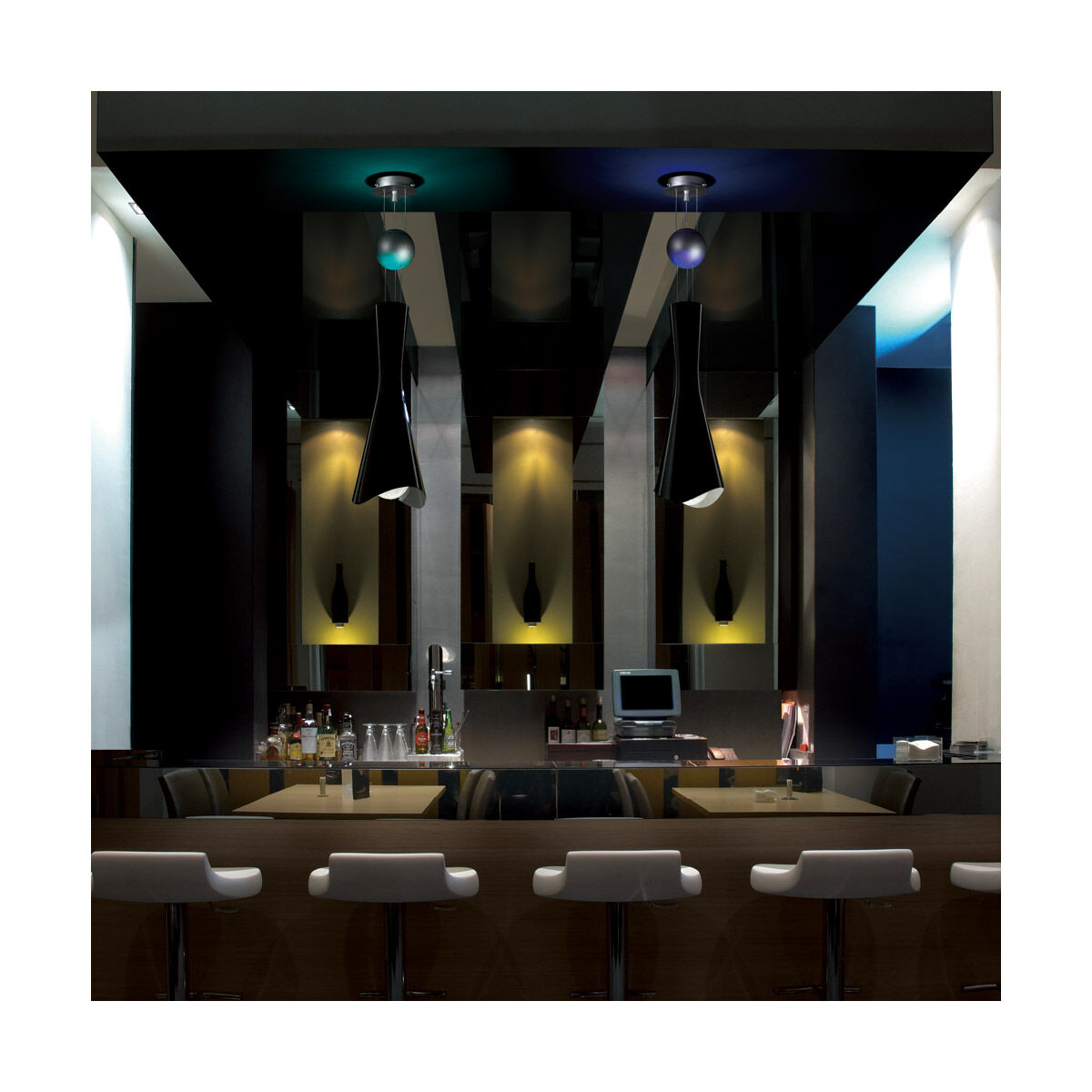 Shi LED 8.88 inch Matte Aluminum Pendant Ceiling Light