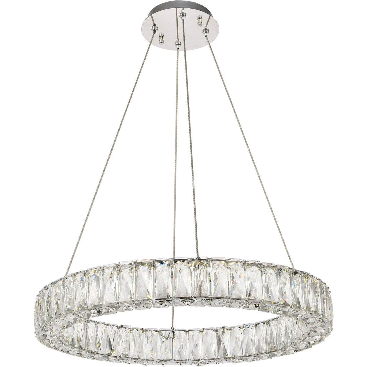 Monroe LED 23.6 inch Chrome Chandelier Ceiling Light