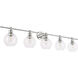Collier 5 Light 47 inch Chrome Wall sconce Wall Light