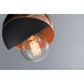Emma 1 Light 6 inch Polished Copper Wall Sconce Wall Light in Polished Copper and Black