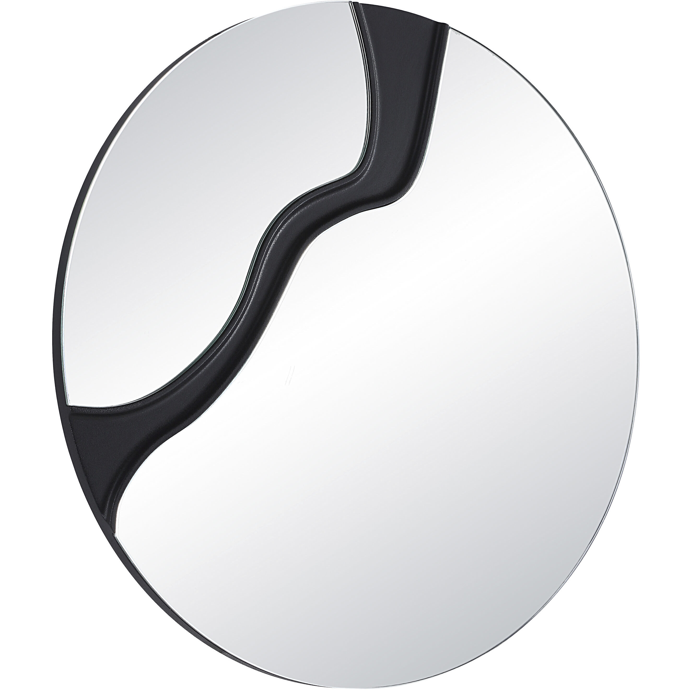 Dansk 24 X 24 inch Textured Matte Black Wall Mirror