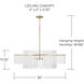Blair 6 Light 36 inch Aged Brass Pendant Ceiling Light