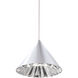Primrose LED 8 inch Chrome Mini Pendant Ceiling Light in Polished Chrome, Beyond