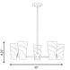 Mid-Century Modern 5 Light 30 inch Natural Brass Chandelier Ceiling Light