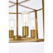 Agnys 4 Light 20 inch Brass Pendant Ceiling Light
