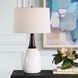 Fralin 30.5 inch 150.00 watt Crackled White Ceramic and Black Table Lamp Portable Light