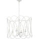 Trellis 4 Light 19.25 inch Weathered White Multi-Light Pendant Ceiling Light