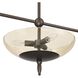 Fiorello 9 Light 54 inch Forged Bronze Linear Chandelier Ceiling Light