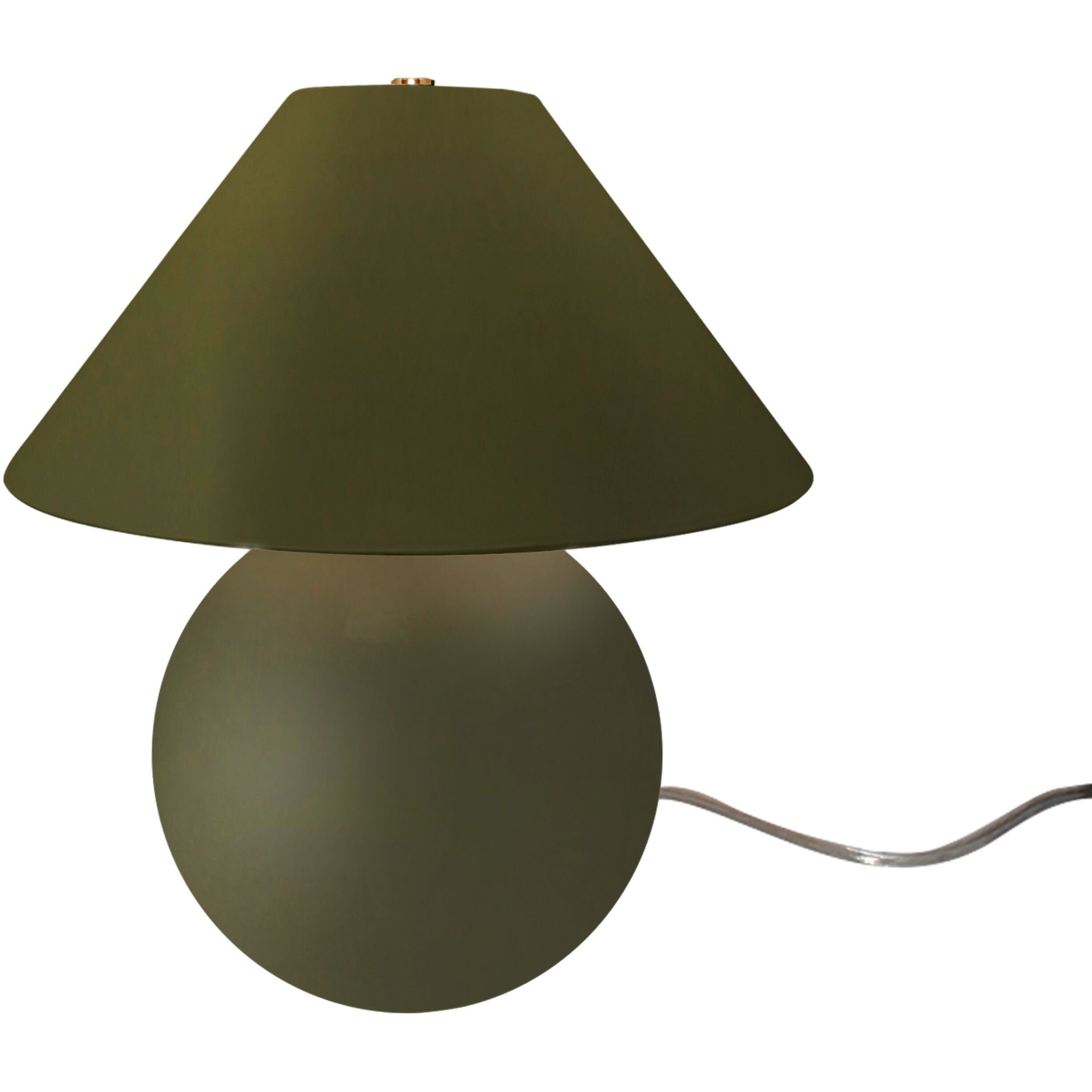 Portable 16.75 inch 60.00 watt Matte Green and Brushed Brass Portable Lamp Portable Light