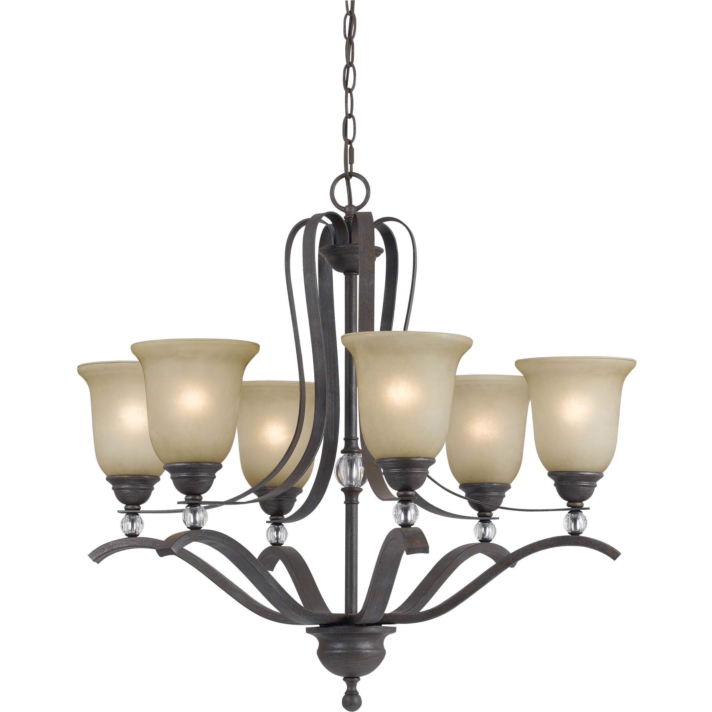 Riverton 6 Light 27 inch Dark Bronze Chandelier Ceiling Light