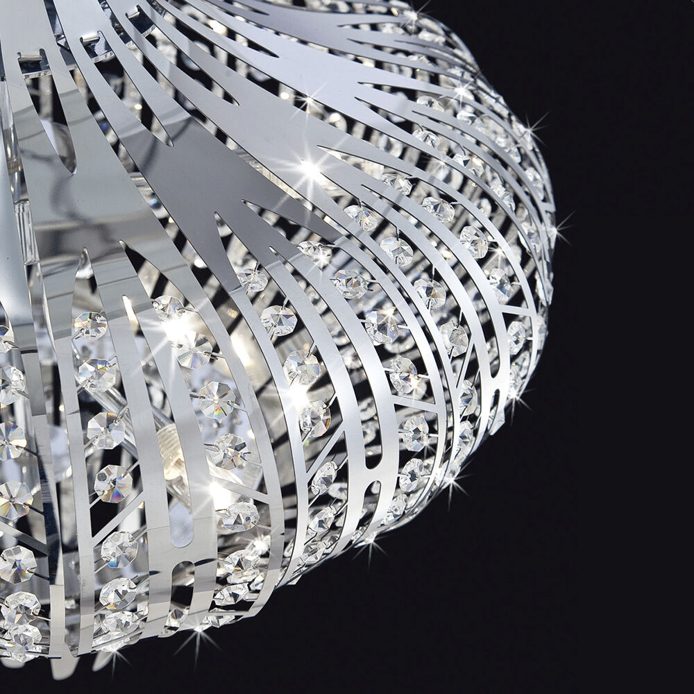 Monica 6 Light 20 inch Chrome Chandelier Ceiling Light