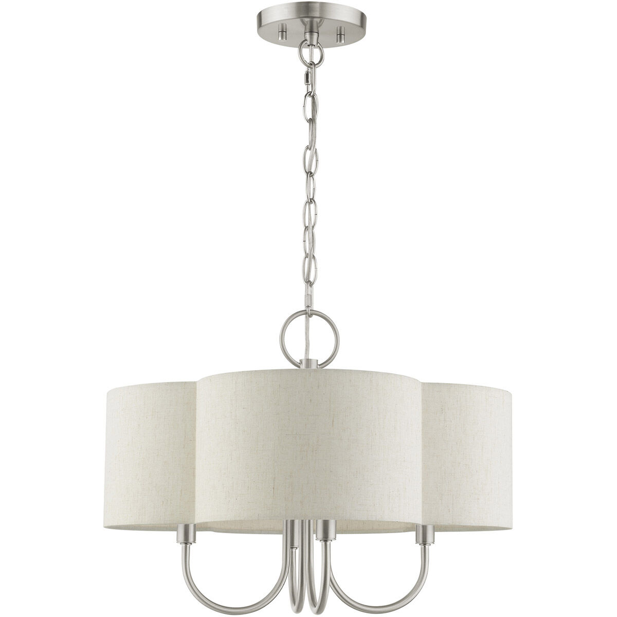 Solstice 4 Light 18 inch Brushed Nickel Chandelier Ceiling Light