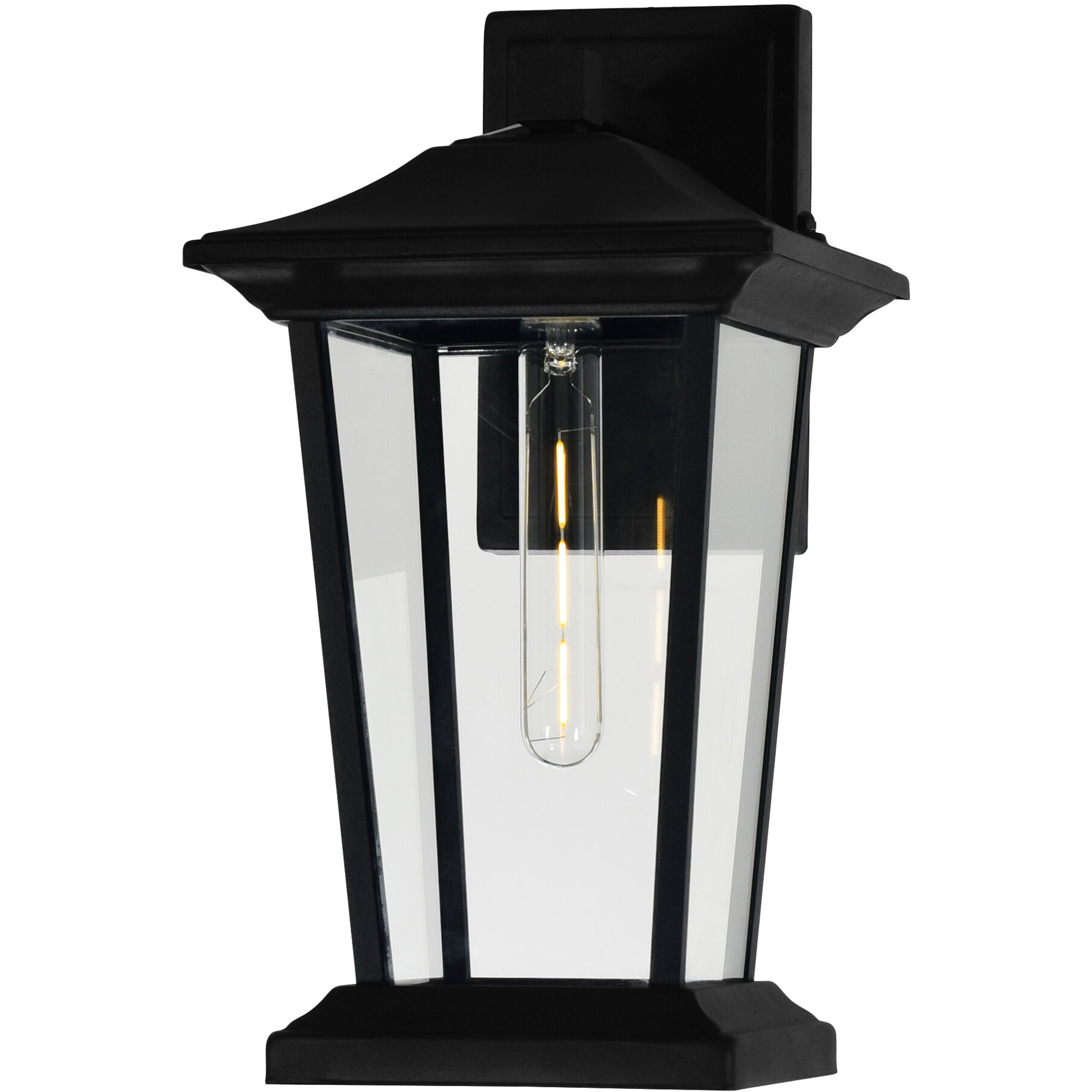 Leawood 1 Light 15.3 inch Black Outdoor Wall Light