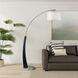 Plimpton 72 inch 9 watt Espresso and Brushed Nickel Arc Floor Lamp Portable Light