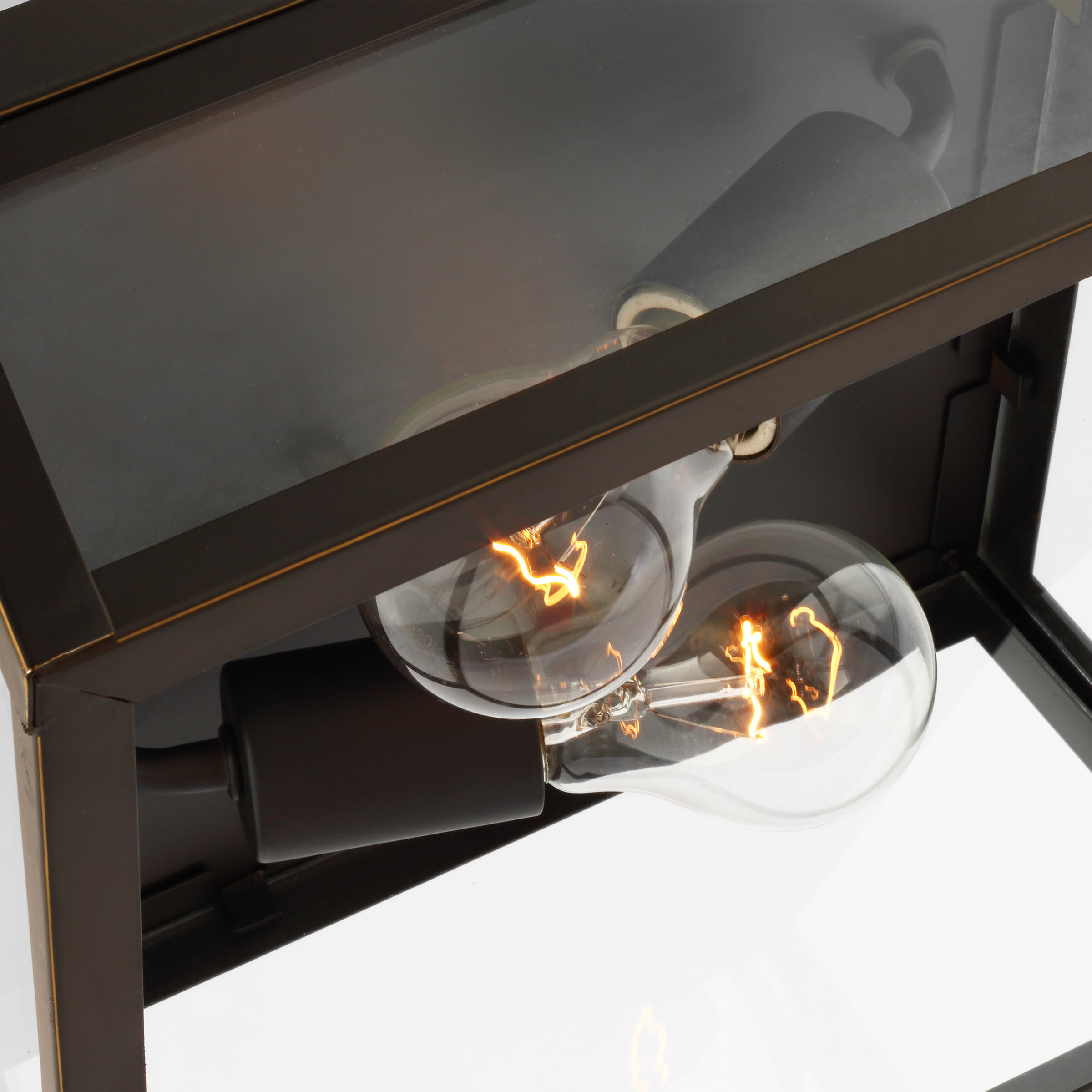 Founders 2 Light 11.5 inch Antique Bronze Outdoor Flush Mount