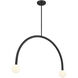 Contemporary LED 4 inch Matte Black Chandelier Ceiling Light