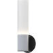 Highball LED 5 inch Black ADA Wall Sconce Wall Light in Translucent Frost