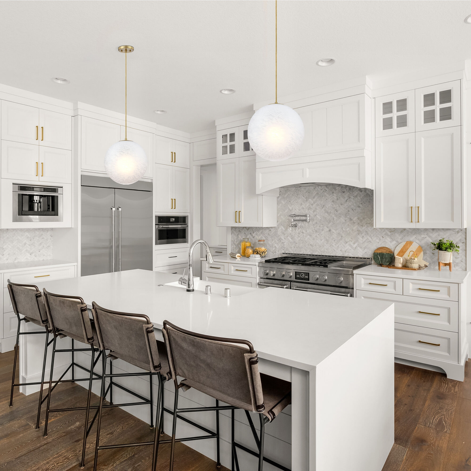 Pixie LED 14 inch Brushed Gold Pendant Ceiling Light