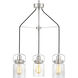 Calhoun 3 Light 22.63 inch Brushed Nickel Chandelier Ceiling Light