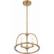 Abbott 3 Light 13.75 inch Vibrant Gold Mini Chandelier Ceiling Light