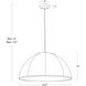 Stevie 1 Light 23.5 inch Natural Pendant Ceiling Light