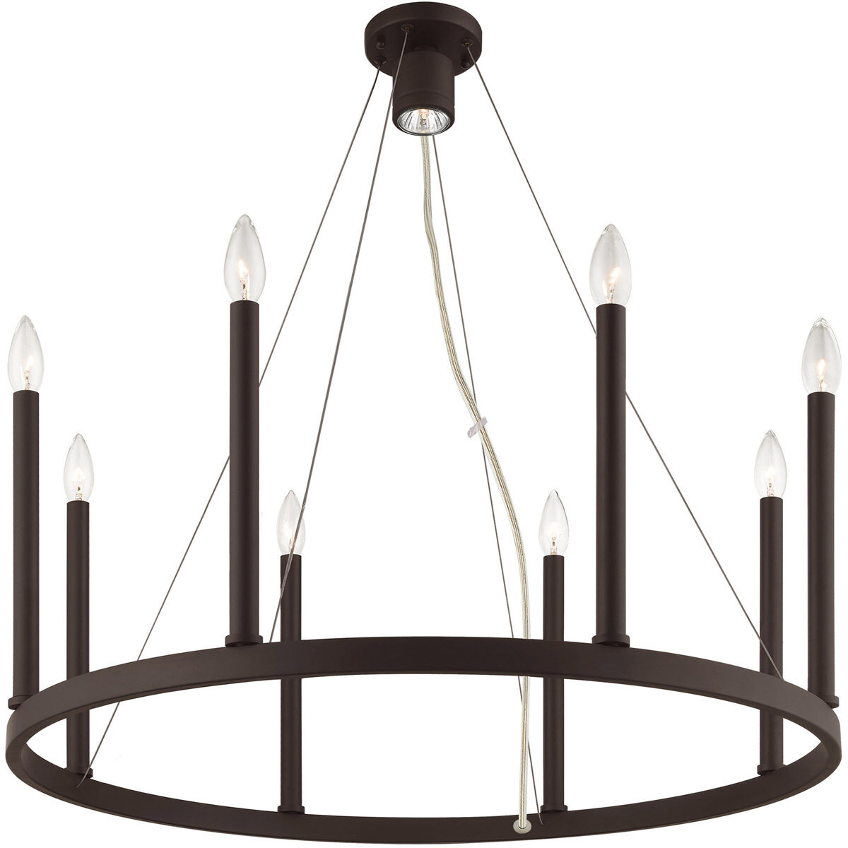 Alpine 9 Light 28 inch Bronze Chandelier Ceiling Light