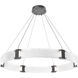 Parallel LED 48 inch Graphite Chandelier Ceiling Light, Ring