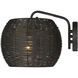 Vail 1 Light 12.38 inch Natural Black Outdoor Wall