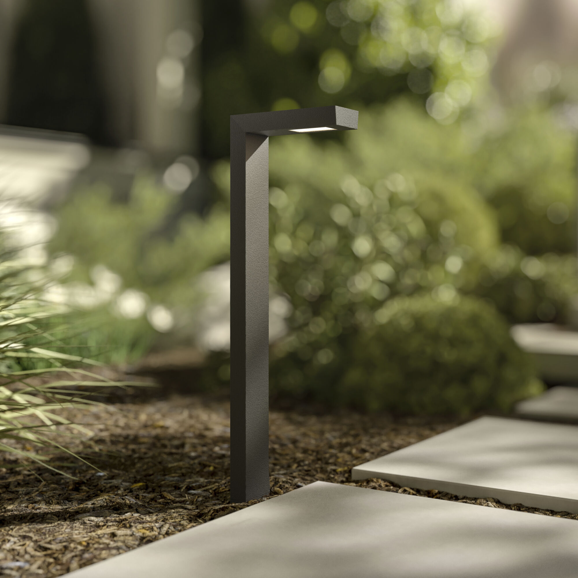 Independence 12 AC/DC 2.75 watt Textured Black Ninety Degree Path Light in 3000K