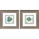Striped Tropical Fish Blue and Multi and Green Framed Art, Propac