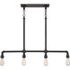 Iron 4 Light 34.5 inch Industrial Bronze Pendant Ceiling Light