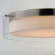 Duo LED 16 inch Satin Nickel Flush Mount Ceiling Light
