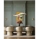 Barcarolle 9 Light 48 inch Brushed Brass Linear Chandelier Ceiling Light