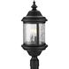 Ashmore 3 Light 24 inch Textured Black Outdoor Post Lantern