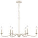 Quinn 6 Light 30 inch Antique White Chandelier Ceiling Light