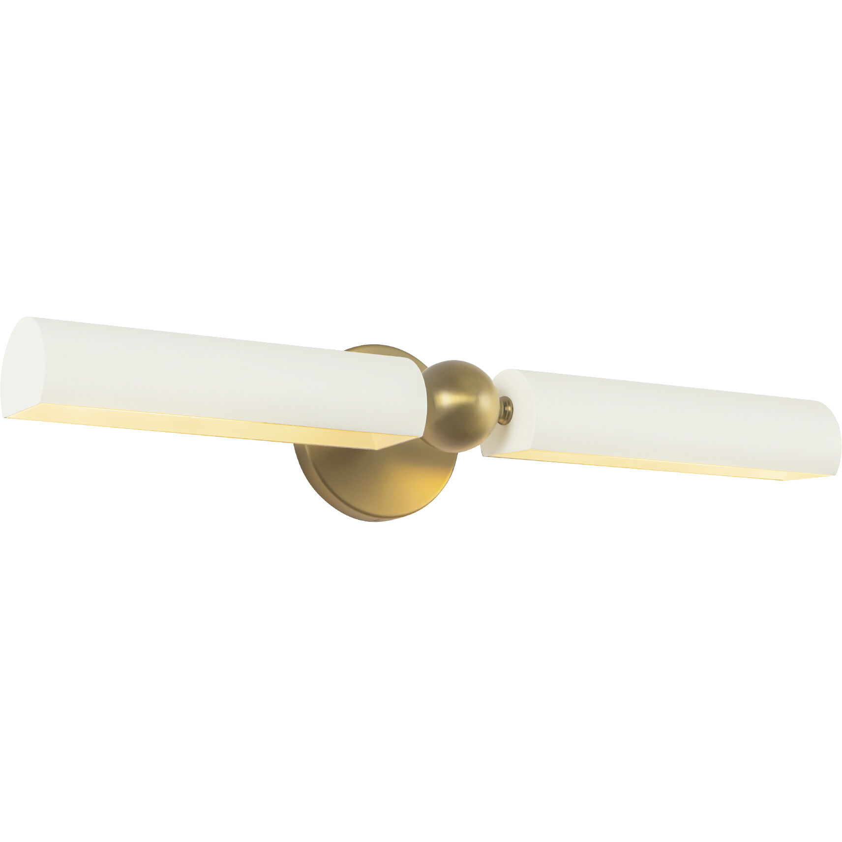 Alora Mood Cole 240 watt 23 inch Brushed Gold and White Wall/Picture Light Wall Light