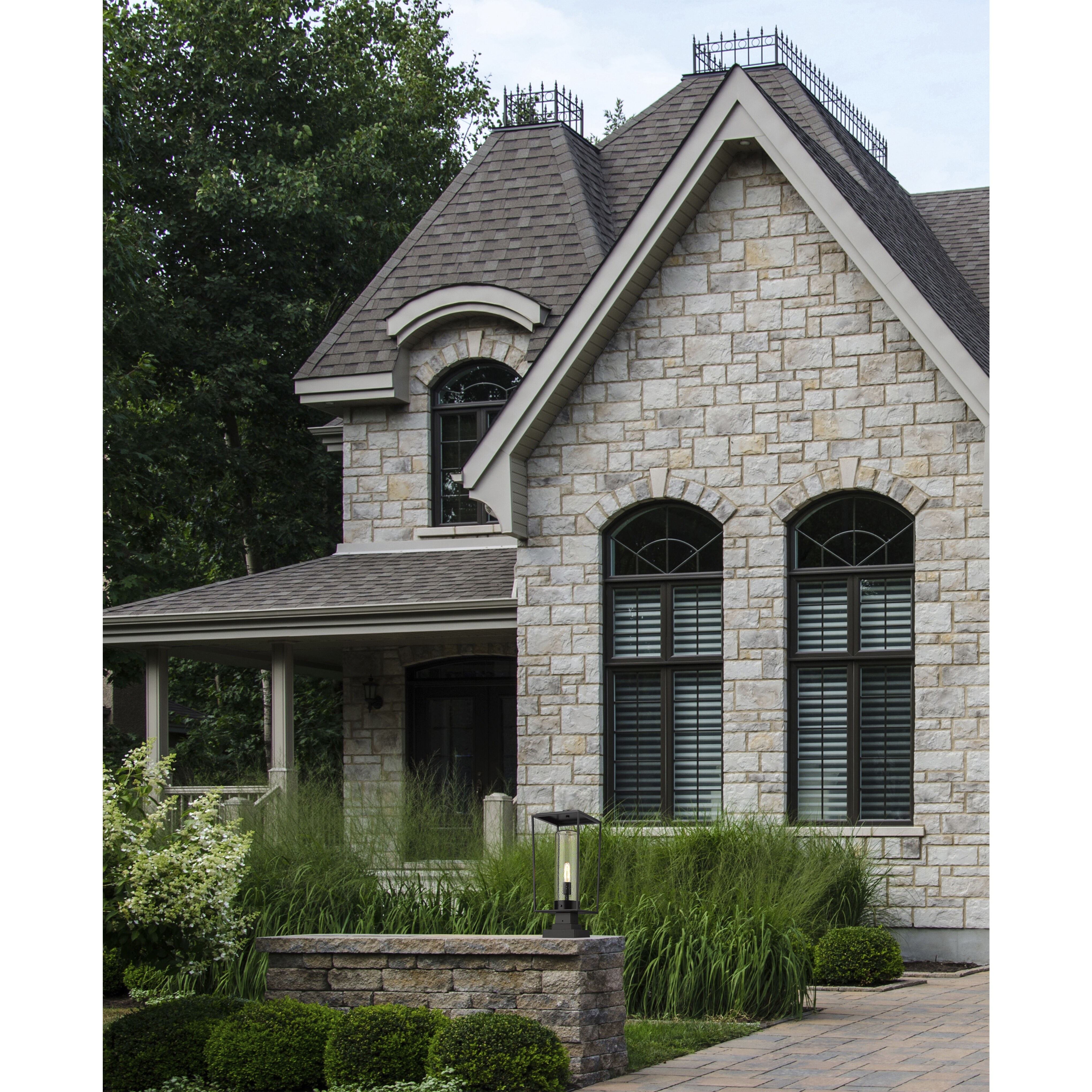 Sheridan 1 Light 24.75 inch Black Outdoor Pier Mounted Fixture