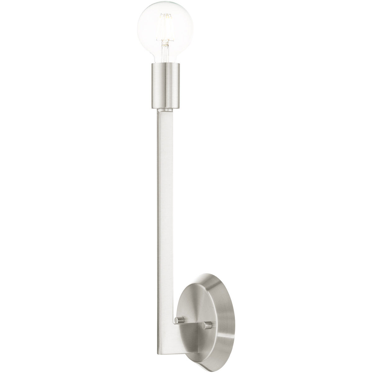 Prague 1 Light 5 inch Brushed Nickel ADA Sconce Wall Light