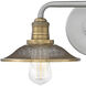 Rigby 2 Light 19 inch Antique Nickel with Heritage Brass Vanity Light Wall Light