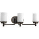 Folsham 3 Light 24 inch Rubbed Bronze Bath Vanity Wall Light, Design Series